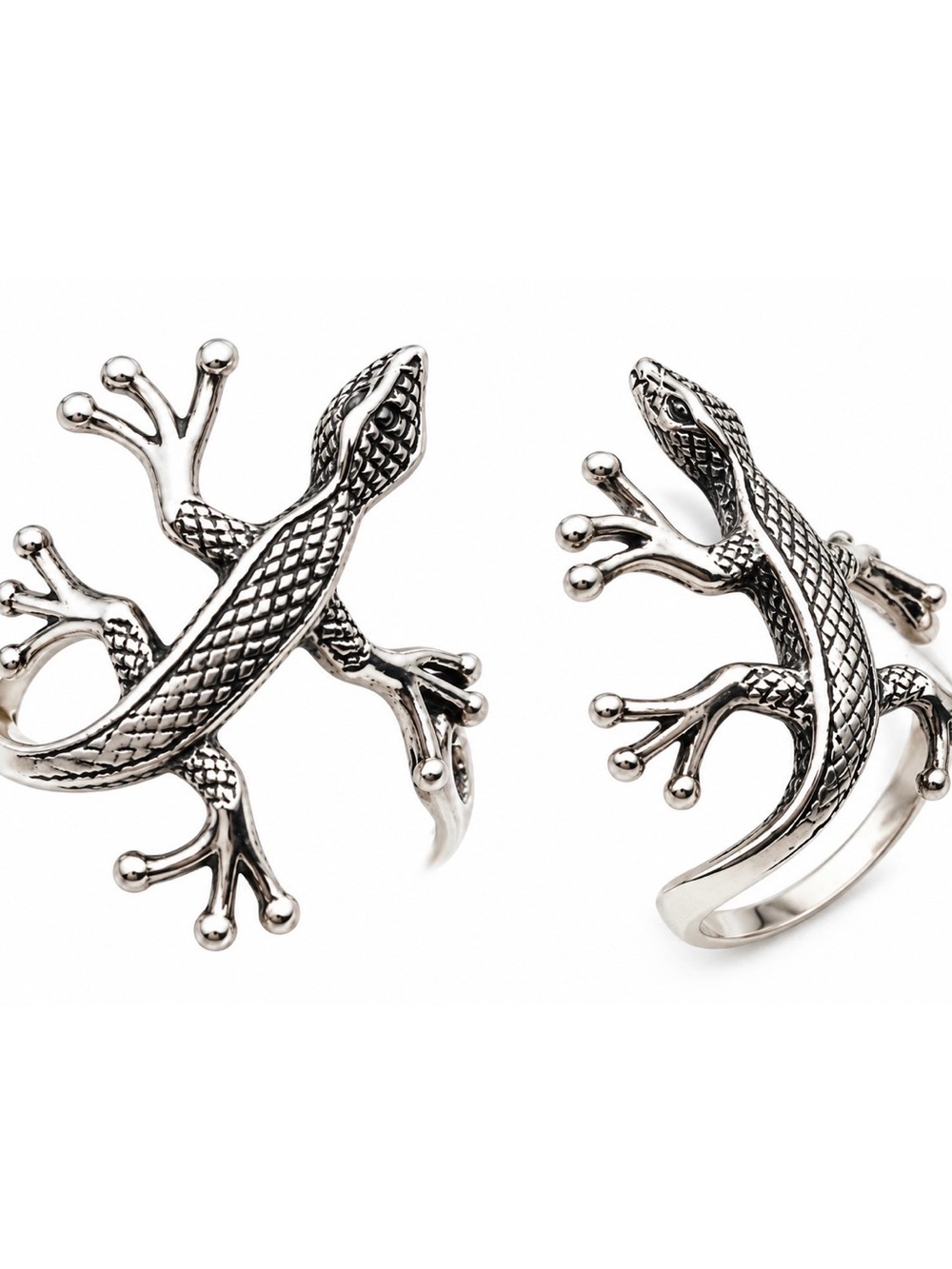 Size 8 and 9 option sterling silver lizard ring